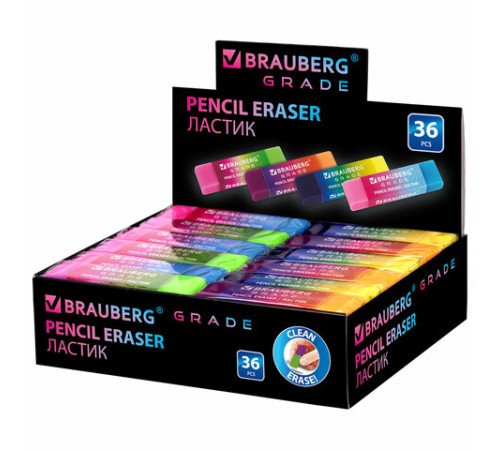 Ластик полупрозрачный BRAUBERG 
