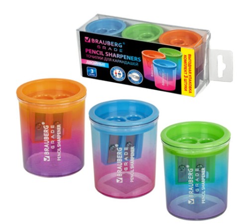 Точилка для классических и утолщенных карандашей BRAUBERG 