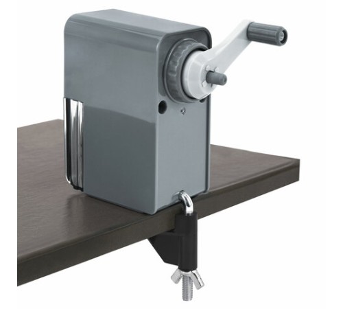 Точилка механическая BRAUBERG CLASSIC, для чернографитных и цветных карандашей, корпус светло-серый, 272002