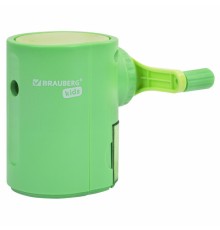 Точилка механическая BRAUBERG KIDS, для простых и цветных карандашей, корпус мятный, крепление к столу, 272003