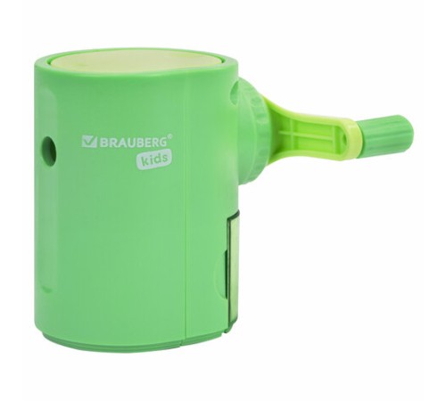 Точилка механическая BRAUBERG KIDS, для простых и цветных карандашей, корпус мятный, крепление к столу, 272003