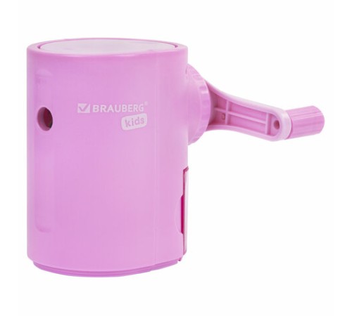 Точилка механическая BRAUBERG KIDS, для простых и цветных карандашей, корпус лавандовый, крепление к столу, 272004