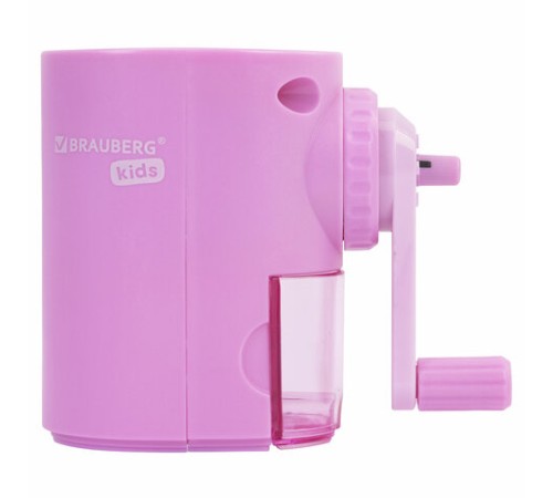 Точилка механическая BRAUBERG KIDS, для простых и цветных карандашей, корпус лавандовый, крепление к столу, 272004