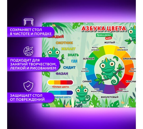 Настольное покрытие BRAUBERG KIDS для труда и творческих занятий, ПВХ, 