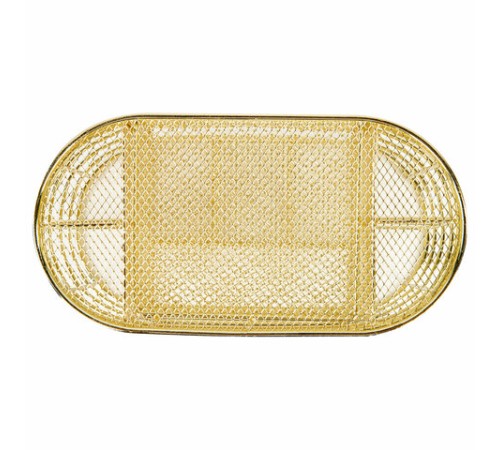 Органайзер для косметики и мелочей металлический 9 секций, MONTE VITA (МОНТЕ ВИТА), 105х218х110 мм, золото, 272475