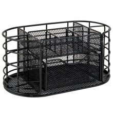 Органайзер для косметики и мелочей металлический 9 секций, MONTE VITA (МОНТЕ ВИТА), 105х218х110 мм, чёрный, 272476