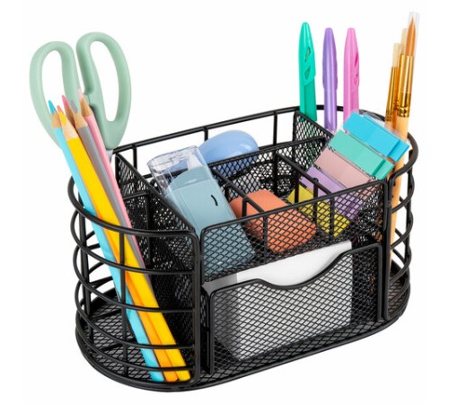 Органайзер для косметики и мелочей металлический 9 секций, MONTE VITA (МОНТЕ ВИТА), 105х218х110 мм, чёрный, 272476