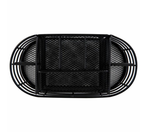 Органайзер для косметики и мелочей металлический 9 секций, MONTE VITA (МОНТЕ ВИТА), 105х218х110 мм, чёрный, 272476