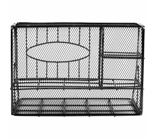 Органайзер для косметики и мелочей металлический 4 секции, MONTE VITA (МОНТЕ ВИТА), 160х240х150 мм, черный, 272480