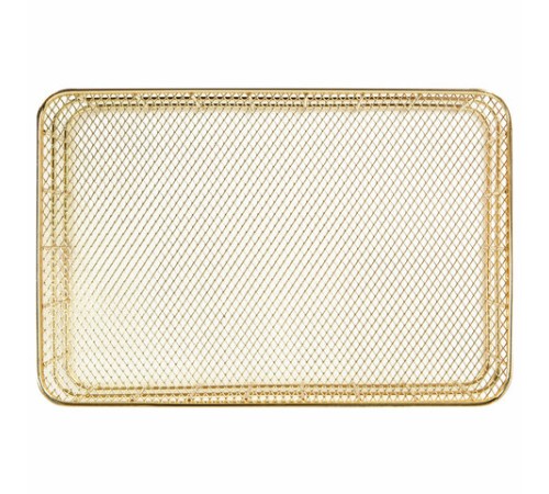 Органайзер-корзинка для косметики и мелочей металлическая MONTE VITA (МОНТЕ ВИТА), 242х162х63 мм, золото, 272481