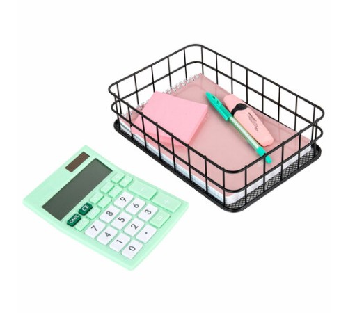 Органайзер-корзинка для косметики и мелочей металлическая MONTE VITA (МОНТЕ ВИТА), 242х162х63 мм, черный, 272482