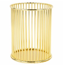 Органайзер-стаканчик для косметики и мелочей MONTE VITA (МОНТЕ ВИТА), металлический, 100х80 мм, золото, 272484