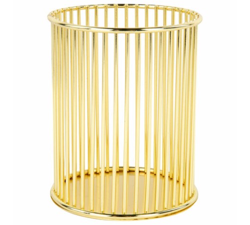 Органайзер-стаканчик для косметики и мелочей MONTE VITA (МОНТЕ ВИТА), металлический, 100х80 мм, золото, 272484
