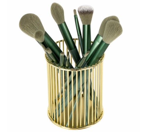 Органайзер-стаканчик для косметики и мелочей MONTE VITA (МОНТЕ ВИТА), металлический, 100х80 мм, золото, 272484