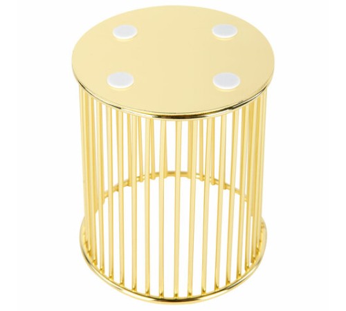 Органайзер-стаканчик для косметики и мелочей MONTE VITA (МОНТЕ ВИТА), металлический, 100х80 мм, золото, 272484