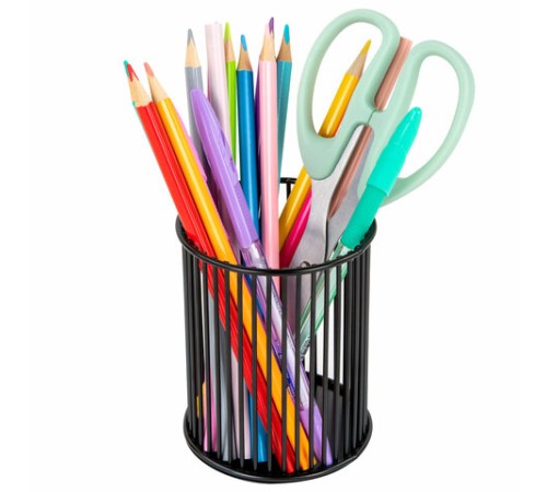 Органайзер-стаканчик для косметики и мелочей MONTE VITA (МОНТЕ ВИТА), металлический, 100х80 мм, черный, 272485