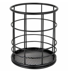 Органайзер-стаканчик для косметики и мелочей MONTE VITA (МОНТЕ ВИТА), металлический, 100х90 мм, черный, 272487