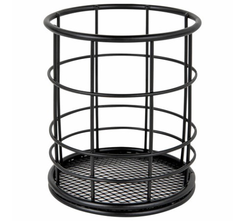 Органайзер-стаканчик для косметики и мелочей MONTE VITA (МОНТЕ ВИТА), металлический, 100х90 мм, черный, 272487