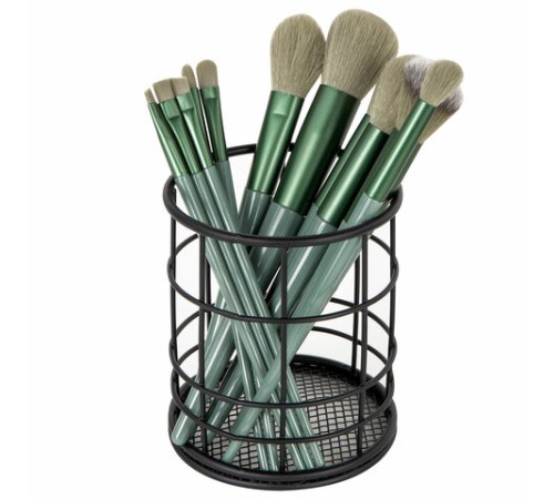 Органайзер-стаканчик для косметики и мелочей MONTE VITA (МОНТЕ ВИТА), металлический, 100х90 мм, черный, 272487