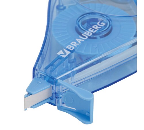 Корректирующая лента BRAUBERG PRO, 5 мм х 20 м, механизм перемотки, корпус синий, блистер, 272492