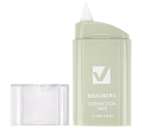Корректирующая лента BRAUBERG COMPACT PASTEL, 5 мм х 6 м, корпус ассорти, блистер, 272495