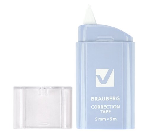 Корректирующая лента BRAUBERG COMPACT PASTEL, 5 мм х 6 м, корпус ассорти, блистер, 272495