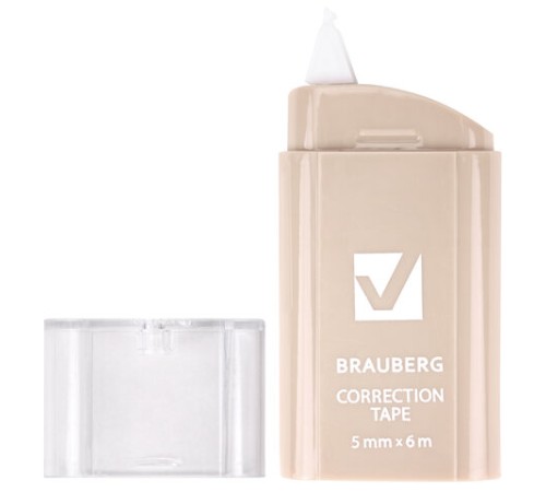 Корректирующая лента BRAUBERG COMPACT PASTEL, 5 мм х 6 м, корпус ассорти, блистер, 272495