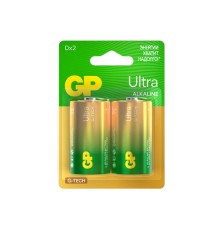 Батарейки КОМПЛЕКТ 2 шт., GP Ultra G-Tech, D (LR20, 13А), алкалиновые, блистер, 13AU-CR2