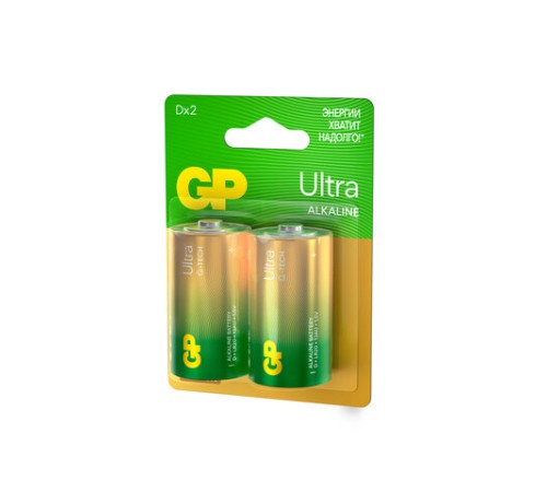 Батарейки КОМПЛЕКТ 2 шт., GP Ultra G-Tech, D (LR20, 13А), алкалиновые, блистер, 13AU-CR2 Батарейки КОМПЛЕКТ 2 шт., GP Ultra G-Tech, D (LR20, 13А), алкалиновые, блистер, 13AU-CR2
