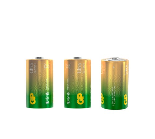 Батарейки КОМПЛЕКТ 2 шт., GP Ultra G-Tech, D (LR20, 13А), алкалиновые, блистер, 13AU-CR2 Батарейки КОМПЛЕКТ 2 шт., GP Ultra G-Tech, D (LR20, 13А), алкалиновые, блистер, 13AU-CR2