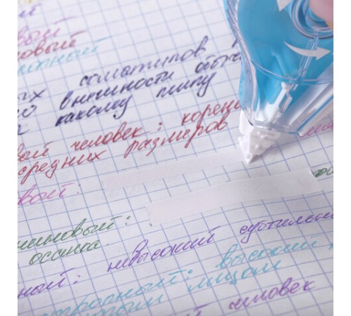 Корректирующая лента BRAUBERG MAXI PLUS, 5 мм х 25 м, механизм перемотки, корпус голубой, блистер, 272500