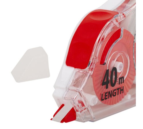 Корректирующая лента BRAUBERG EXTRA LENGTH, 5 мм х 40 м, механизм перемотки, корпус прозрачный, блистер, 272502