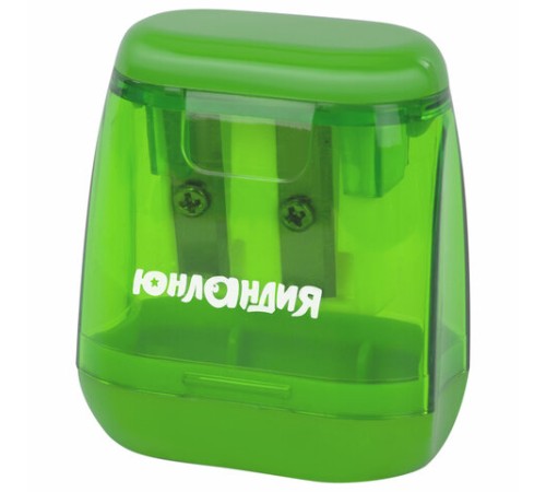 Точилка с контейнером для простых и утолщенных карандашей ЮНЛАНДИЯ 
