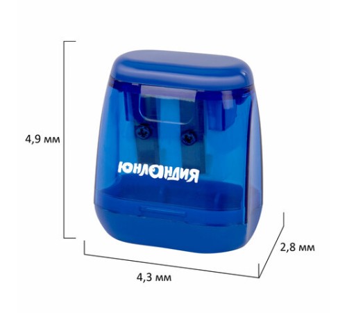 Точилка с контейнером для простых и утолщенных карандашей ЮНЛАНДИЯ 