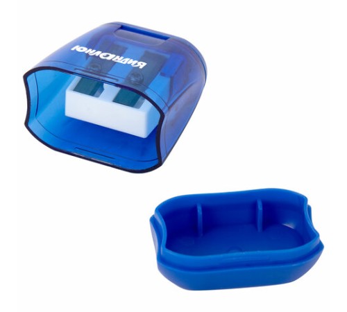 Точилка с контейнером для простых и утолщенных карандашей ЮНЛАНДИЯ 