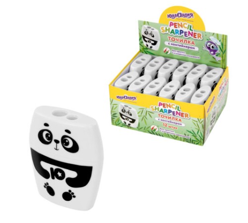 Точилка с контейнером для простых и утолщенных карандашей ЮНЛАНДИЯ 