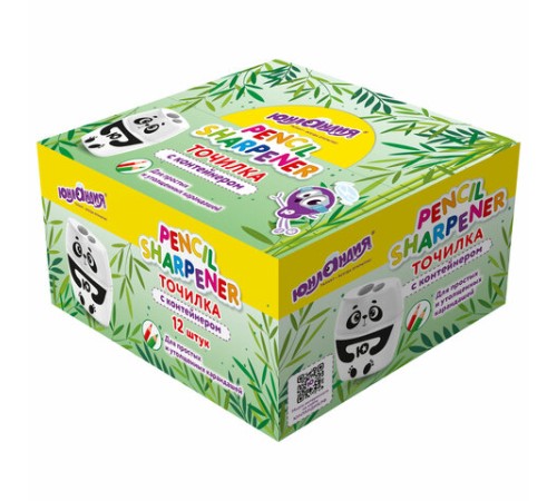 Точилка с контейнером для простых и утолщенных карандашей ЮНЛАНДИЯ 