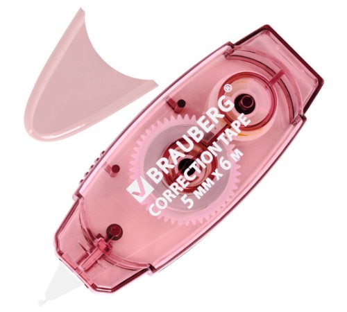 Корректирующая лента BRAUBERG PASTEL, 5 мм х 6 м, ВЫГОДНАЯ УПАКОВКА 3 штуки в блистере, 272658