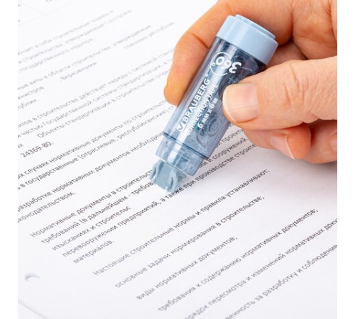 Корректирующая лента BRAUBERG 360°, 6 мм х 6 м + сменный картридж, корпус синий, блистер, 272661