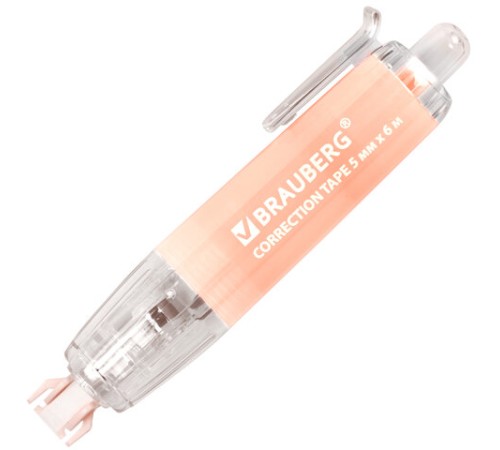 Корректирующая лента BRAUBERG PASTEL 360, 5 мм х 6 м, ассорти, автоматическая, блистер, 272662