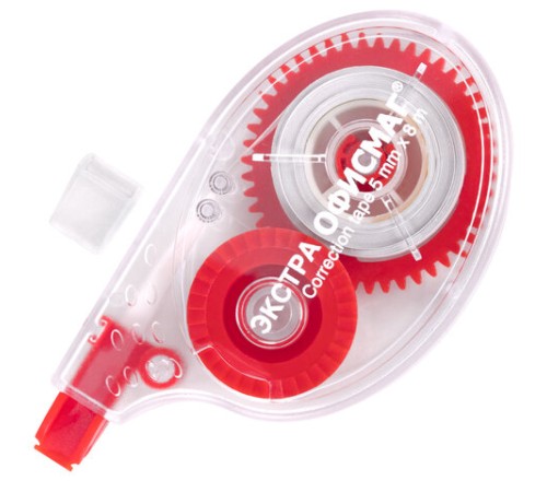 Корректирующая лента ЭКСТРА ОФИСМАГ, 5 мм х 8 м, прозрачный корпус, блистер, 272663