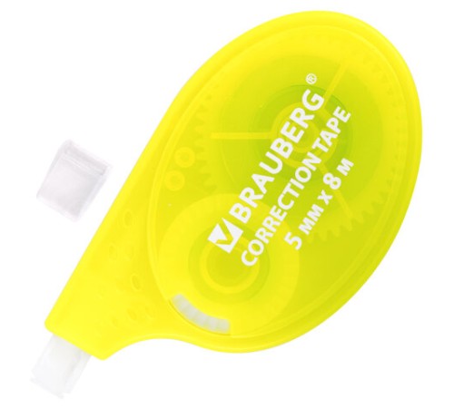 Корректирующая лента BRAUBERG ULTRA NEON, 5 мм х 8 м, ВЫГОДНАЯ УПАКОВКА 3 штуки в блистере, 272665