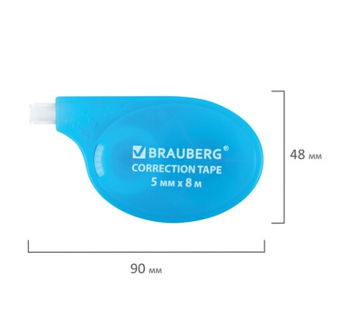Корректирующая лента BRAUBERG ULTRA NEON, 5 мм х 8 м, ВЫГОДНАЯ УПАКОВКА 3 штуки в блистере, 272665