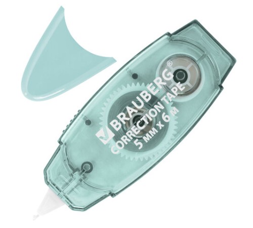 Корректирующая лента BRAUBERG PASTEL, 5 мм х 6 м, ассорти, блистер, 272666