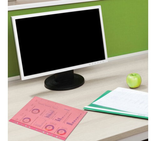 Папки-файлы перфорированные КРАСНЫЕ А4 BRAUBERG, комплект 100 шт., гладкие, 35 мкм, 272677