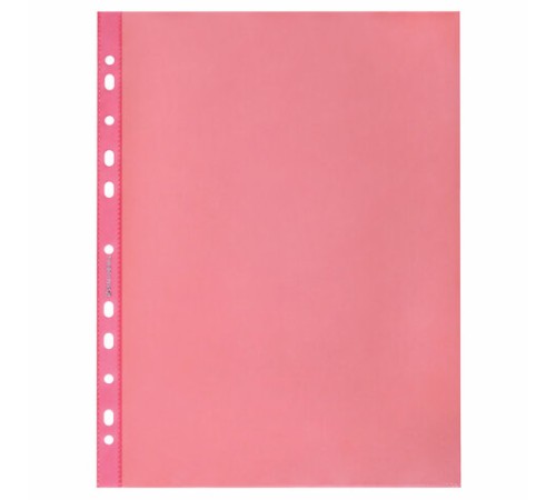 Папки-файлы перфорированные КРАСНЫЕ А4 BRAUBERG, комплект 100 шт., гладкие, 35 мкм, 272677