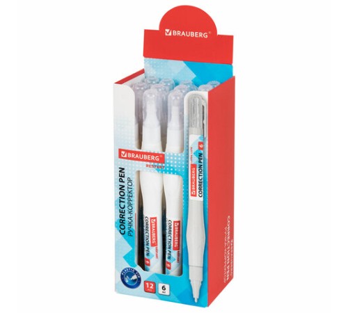 Ручка-корректор с улучшенным пластиковым наконечником BRAUBERG RESTART, 6 мл, 272684