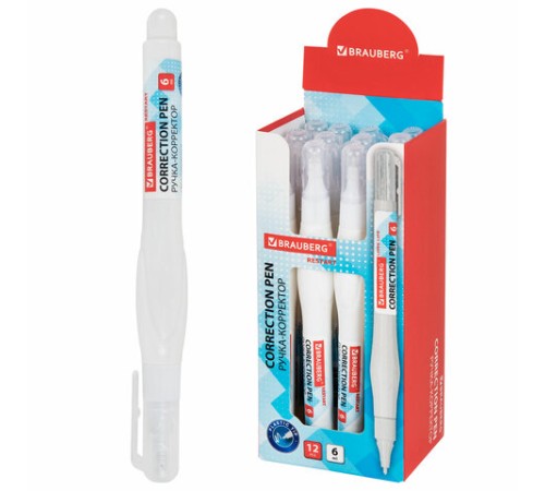 Ручка-корректор с улучшенным пластиковым наконечником BRAUBERG RESTART, 6 мл, 272684