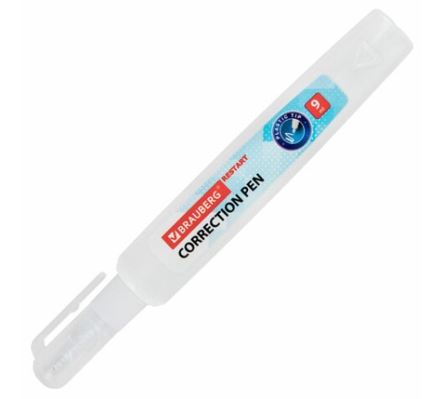 Ручка-корректор с улучшенным пластиковым наконечником BRAUBERG RESTART, 9 мл, 272685