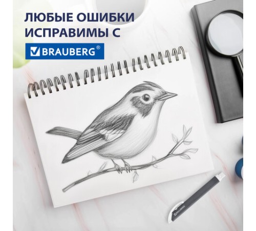 Ластик выдвижной + 2 сменных ластика BRAUBERG 